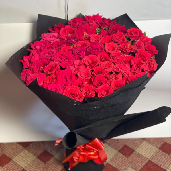 Fresh red flowers bouquet