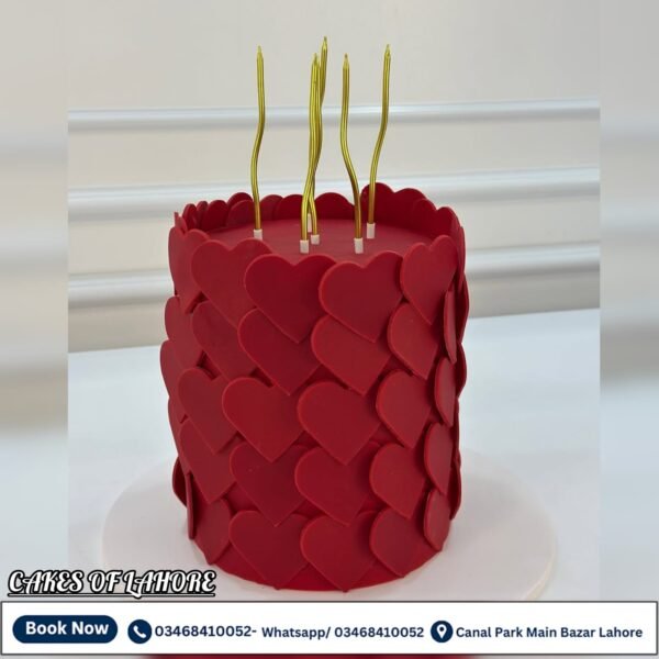 2 Pounds chocolate fudge Valentine cake.