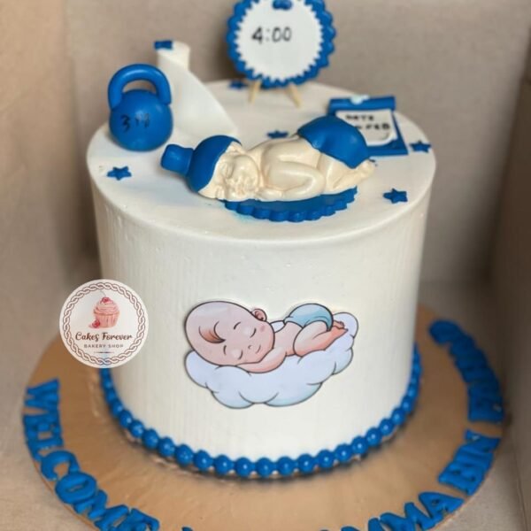 2 pounds baby boy welcome cake