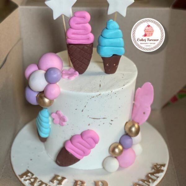 4 Pounds IceCream theme cake.